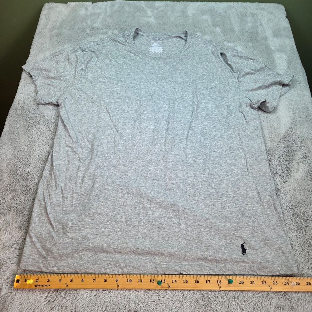 Polo Ralph Lauren T-Shirt Mens 2XL Classic Fit Embroidered Pony Heathered Grey